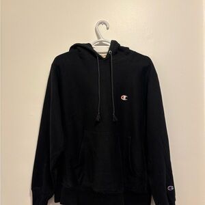 Champion Reverse Weave Black Hoodie